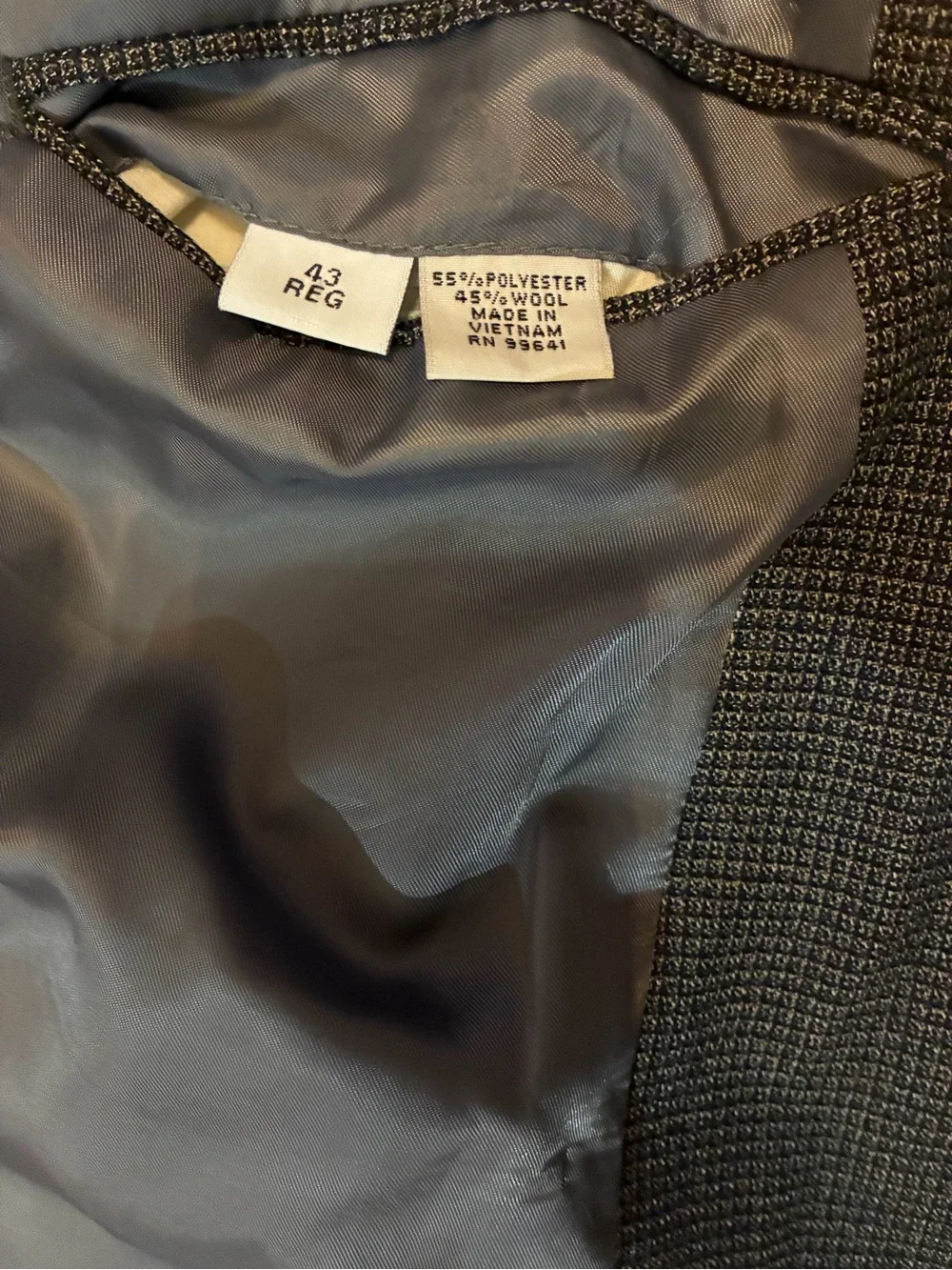 Linea UOMO gray micro-pattern casual men’s coat or blazer size 43R